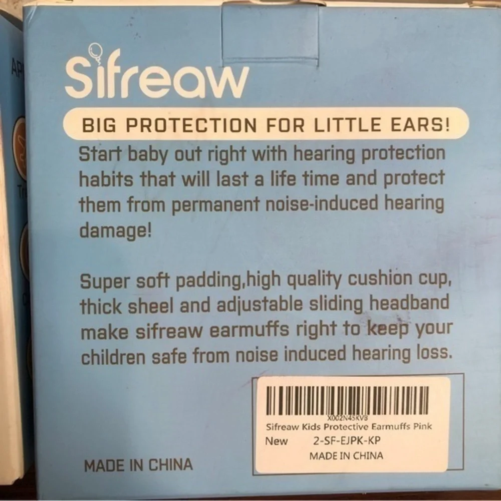 Sifreaw mini‎ earmuffs 3 months + noise protection